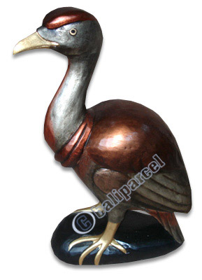 Wooden Bird, Hand Carved From Albesia Wood