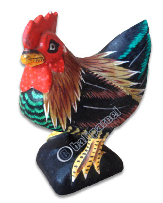 Wooden Chicken, Hand Carved From Albesia Wood