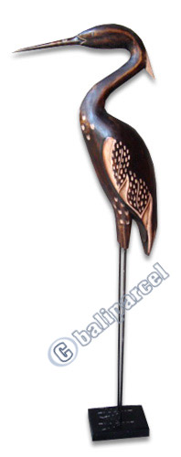 Wooden Bird, Hand Carved From Albesia Wood