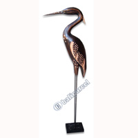 Wooden Bird, Hand Carved From Albesia Wood