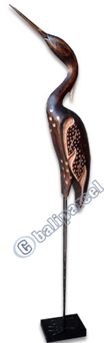 Wooden Bird, Hand Carved From Albesia Wood