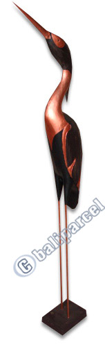 Wooden Bird, Hand Carved From Albesia Wood