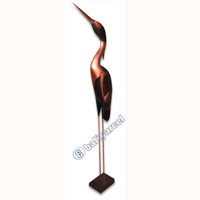 Wooden Bird, Hand Carved From Albesia Wood