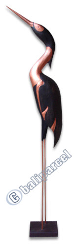 Wooden Bird, Hand Carved From Albesia Wood