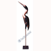 Wooden Bird, Hand Carved From Albesia Wood