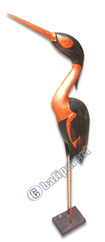 Wooden Bird, Hand Carved From Albesia Wood