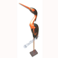 Wooden Bird, Hand Carved From Albesia Wood