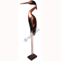 Wooden Bird, Hand Carved From Albesia Wood