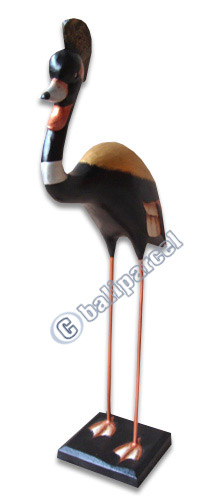 Wooden Bird, Hand Carved From Albesia Wood