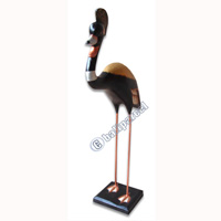 Wooden Bird, Hand Carved From Albesia Wood