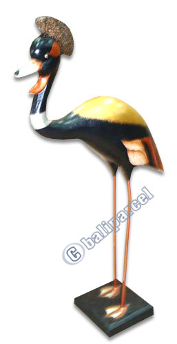 Wooden Bird, Hand Carved From Albesia Wood