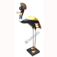 Wooden Bird, Hand Carved From Albesia Wood