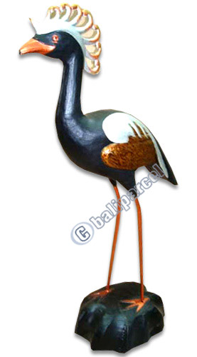 Wooden Bird, Hand Carved From Albesia Wood