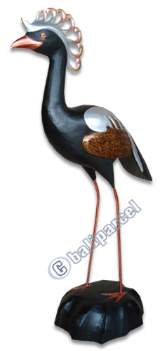 Wooden Bird, Hand Carved From Albesia Wood