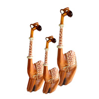 Wooden Sitting Camel Set Of 3, Hand Carved From Albesia Wood