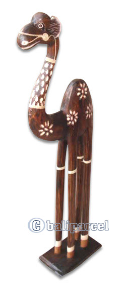 Wooden Camel, Hand Carved From Albesia Wood