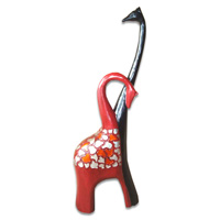 Wooden Giraffe, Hand Carved From Albesia Wood