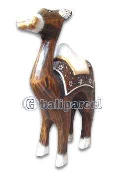 Wooden Camel, Hand Carved From Albesia Wood