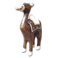 Wooden Camel, Hand Carved From Albesia Wood