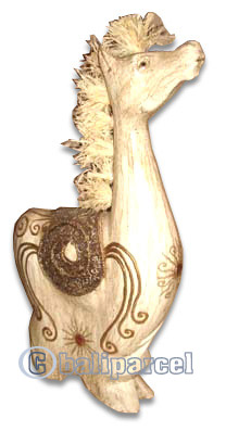 Wooden Zebra, Hand Carved From Albesia Wood