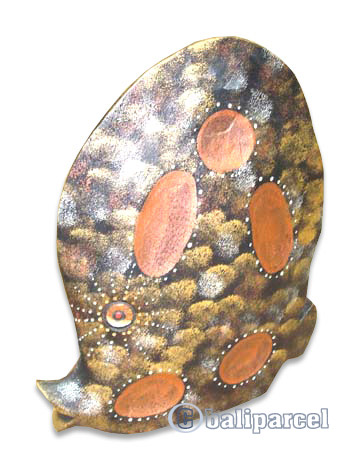 Wooden Tropical Fish, Handcarved From Albesia Wood