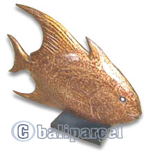 Wooden Tropical Fish, Handcarved From Albesia Wood