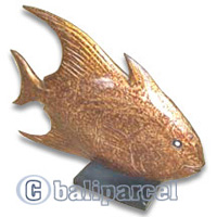 Wooden Tropical Fish, Handcarved From Albesia Wood