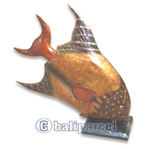 Wooden Tropical Fish, Handcarved From Albesia Wood