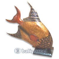 Wooden Tropical Fish, Handcarved From Albesia Wood