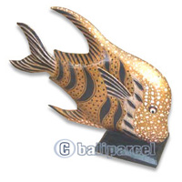 Wooden Tropical Fish, Handcarved From Albesia Wood