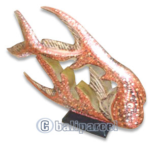 Wooden Tropical Fish, Handcarved From Albesia Wood