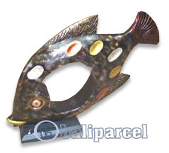 Wooden Tropical Fish, Handcarved From Albesia Wood