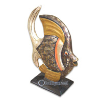 Wooden Tropical Fish, Handcarved From Albesia Wood