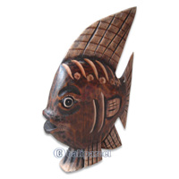 Wooden Tropical Fish, Handcarved From Albesia Wood