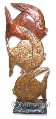 Wooden Tropical Fish, Handcarved From Albesia Wood