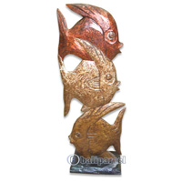 Wooden Tropical Fish, Handcarved From Albesia Wood