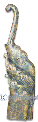 Wooden Elephant, Hand Carved From Albesia Wood