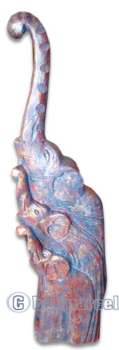 Wooden Elephant, Hand Carved From Albesia Wood