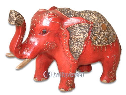 Wooden Walking Elephant, Hand Carved From Albesia Wood
