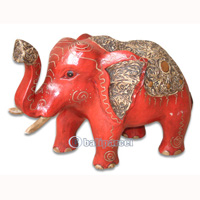 Wooden Walking Elephant, Hand Carved From Albesia Wood