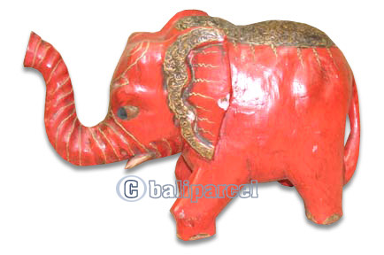 Wooden Walking Elephant, Hand Carved From Albesia Wood