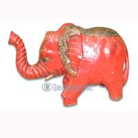 Wooden Walking Elephant, Hand Carved From Albesia Wood