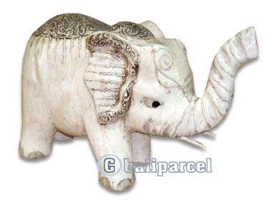 Wooden Walking Elephant, Hand Carved From Albesia Wood