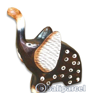 Wooden Elephant, Hand Carved From Albesia Wood