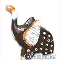 Wooden Elephant, Hand Carved From Albesia Wood