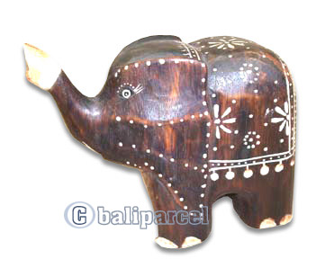Wooden Walking Elephant, Hand Carved From Albesia Wood
