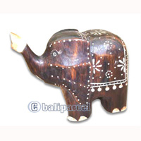 Wooden Walking Elephant, Hand Carved From Albesia Wood