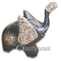 Wooden Elephant, Hand Carved From Albesia Wood