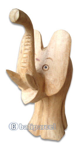 Wooden Elephant, Hand Carved From Albesia Wood