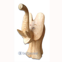 Wooden Elephant, Hand Carved From Albesia Wood